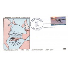 #1710 Lindbergh's Flight Dual First Gamm FDC