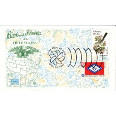 #1956 Arkansas Birds - Flowers Combo Gamm FDC