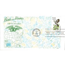 #1961 Florida Birds - Flowers Gamm FDC