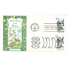 #1964 Idaho Birds - Flowers Dual Gamm FDC