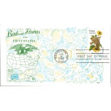 #1968 Kansas Birds - Flowers Gamm FDC