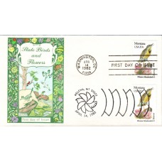 #1978 Montana Birds - Flowers Dual Gamm FDC