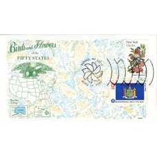 #1984 New York Birds - Flowers Combo Gamm FDC