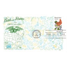 #1991 Rhode Island Birds - Flowers Gamm FDC