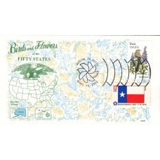 #1995 Texas Birds - Flowers Combo Gamm FDC