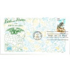 #1996 Utah Birds - Flowers Gamm FDC