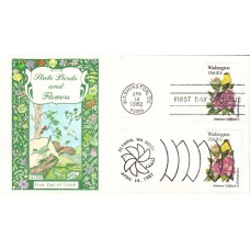 #1999 Washington Birds - Flowers Dual Gamm FDC