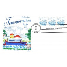 #2257 Canal Boat 1880s Gamm FDC