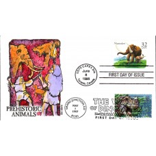 #3136a Dinosaurs - Ceratosaurus Dual Gamm FDC