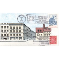 #2341 Massachusetts Statehood OOAK Geerlings FDC