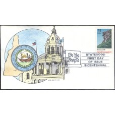 #2344 New Hampshire Statehood Geerlings FDC