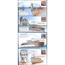 #4160-63 Mahogany Speedboats Geerlings FDC Set