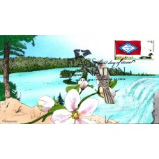 #4278 FOON: Arkansas Flag Geerlings FDC