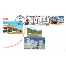 #3601 Greetings From South Dakota Gerwitz FDC