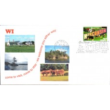 #3744 Greetings From Wisconsin Gerwitz FDC