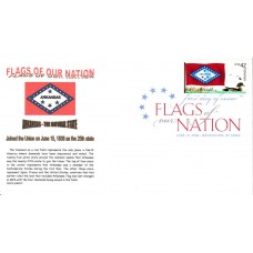 #4278 FOON: Arkansas Flag Gibson FDC