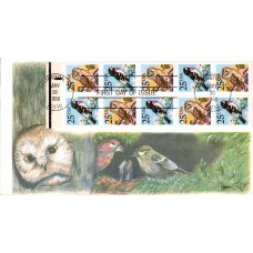 #2284-85 Owl and Grosbeak Gillcraft FDC