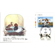 #RW54 Redhead Ducks Plate Gillcraft FDC