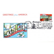 #3607 Greetings From Washington Ginsburg FDC