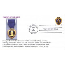 #3784 Purple Heart Ginsburg FDC 