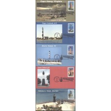 #3787-91 Lighthouses Ginsburg FDC Set w/3788a