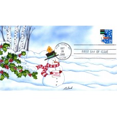 #2803 Snowman Glad FDC