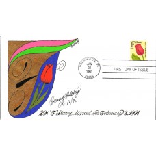 #2517 F - Tulip Goldberg FDC