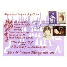 #1926 Edna St. Vincent Millay Combo Gordon FDC