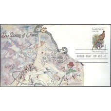 #1993 South Dakota Birds - Flowers Great Picture FDC