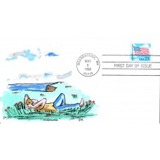 #2278 Flag and Clouds Greenlee FDC