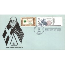 #2036 US - Sweden Combo GW Masonic FDC