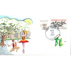 #1845 Stravinsky - Folk Dance Ham FDC