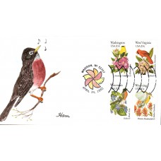 #1999-2002 Birds - Flowers Ham FDC