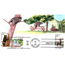 #2299 Black Bear - #2328 American Elk Ham FDC