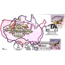 #2370 Australia Bicentennial Joint Ham FDC