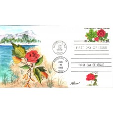 #2490 Red Rose Dual Ham FDC