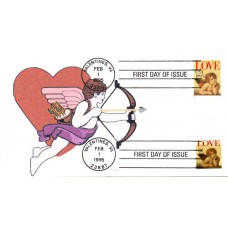 #2948-49 Love - Cherub Heritage FDC