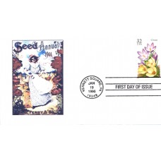 #3025 Winter Flowers - Crocus Heritage FDC