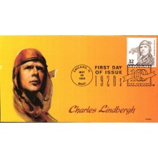 #3184m Lindbergh Flies Atlantic Heritage FDC