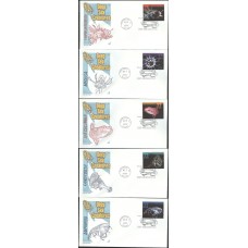 #3439-43 Deep Sea Creatures Farnam FDC Set