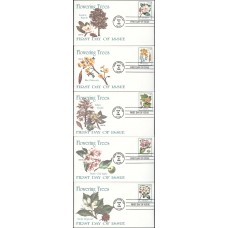 #3193-97 Flowering Trees Hobby Link FDC Set