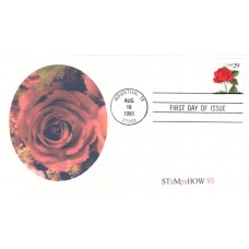 #2490 Red Rose Homespun FDC