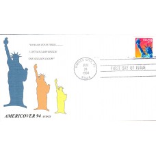 #2599 Statue of Liberty Homespun FDC