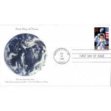 #2841 First Moon Landing Homespun FDC