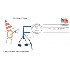 #2881 G Rate - Flag Homespun FDC