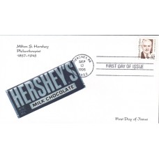 #2933 Milton S. Hershey Homespun FDC