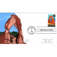 #3024 Utah Statehood Homespun FDC