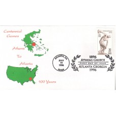 #3087 Olympic Discobolus Homespun FDC