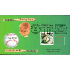 #3191a New Baseball Records Homespun FDC