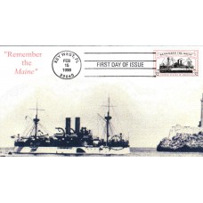 #3192 Remember the Maine Homespun FDC